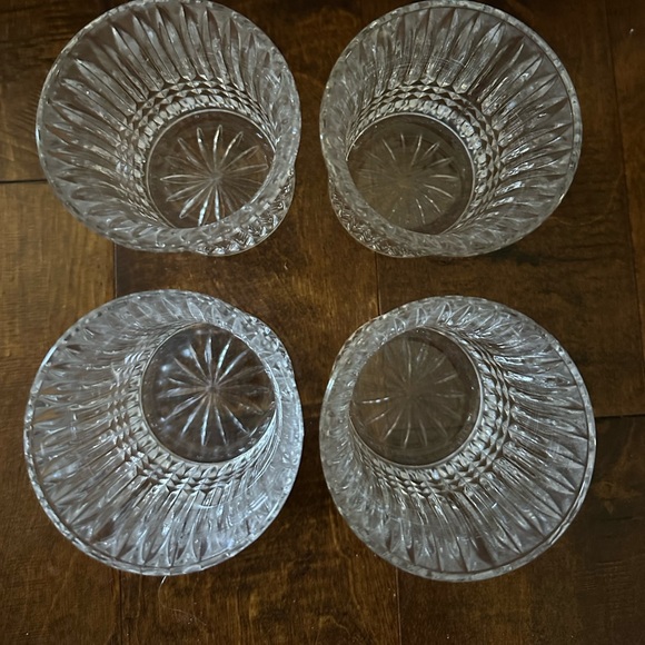 Set of 4 ~ Fostoria "MONARCH" DOF Heavy Pressed Glass Tumblers ~ 3 1/2" Tall - Picture 2 of 3